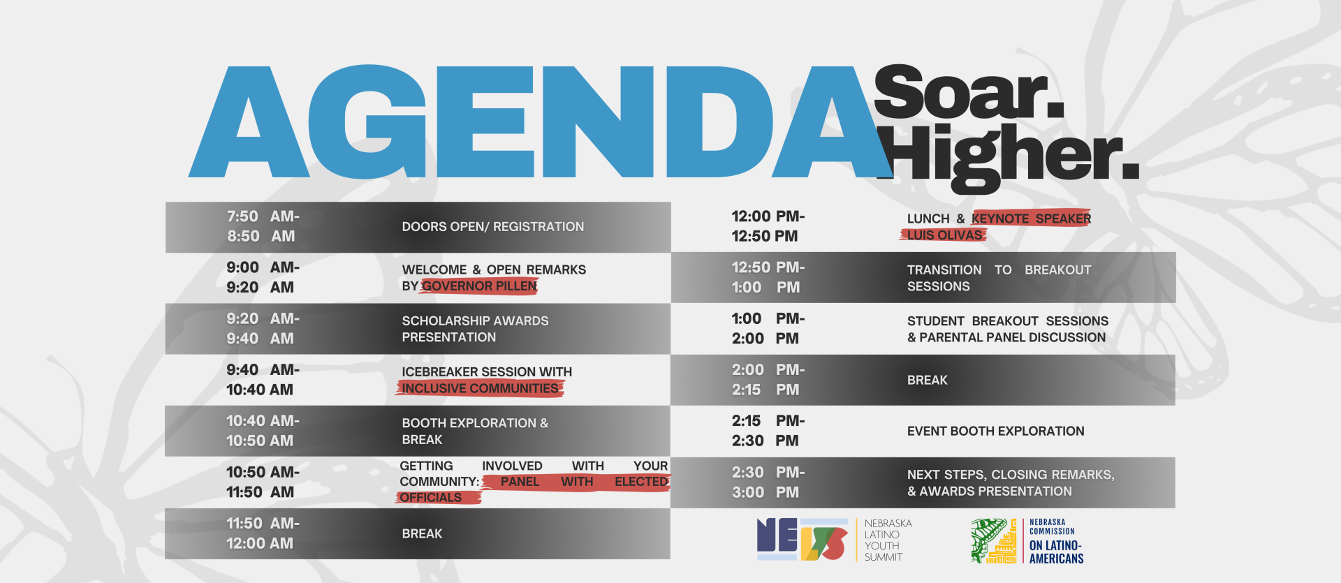 event agenda