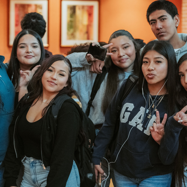 Students posing for photo