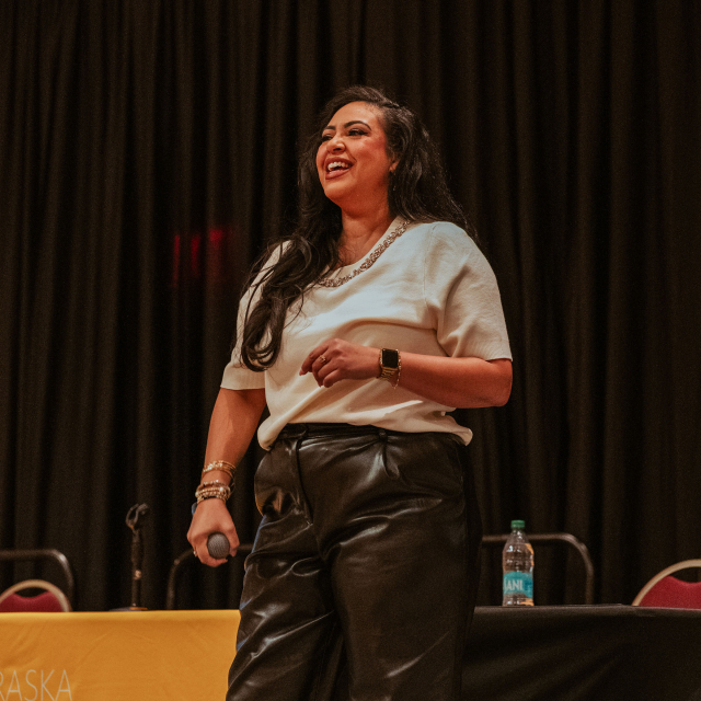 Kristin Diaz on stage