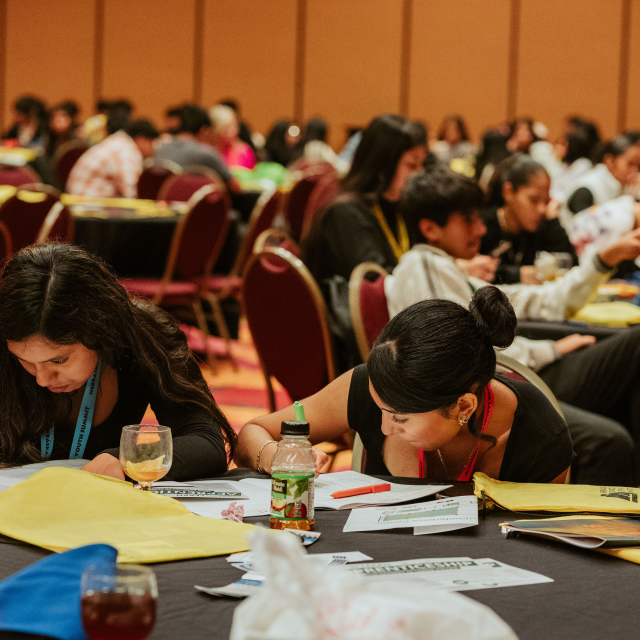 Students taking notes